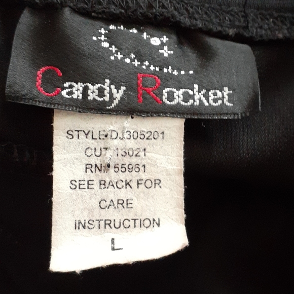 Floor length black/sequin gown, sz L - Picture 5 of 6